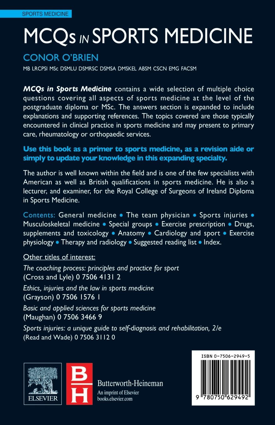 MCQ's in Sports Medicine