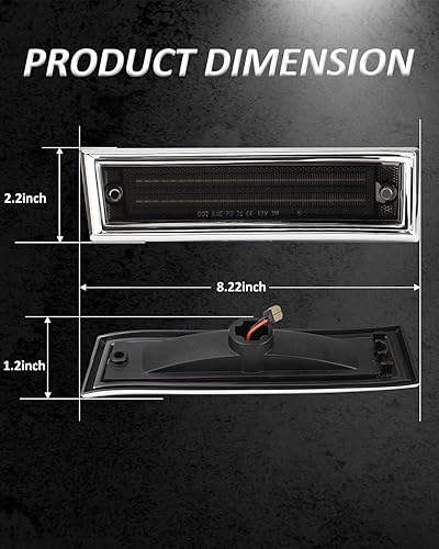 Miniatura 6 de Bestview Luces LED de marcador lateral compatibles con Chevy C10 C20 C30 GMC C1500 C2500 Suburban Blazer Jimmy, lado del conductor y del pasajero,