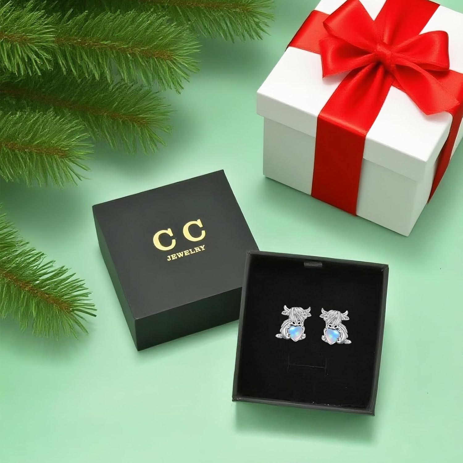 Highland Cow Earrings for Women 925 Sterling Silver Scottish Hyland Cow Studs Hypoallergenic Highland Cow Jewelry Birthday Gifts for Women Mother Wife Girlfriend - Image 6