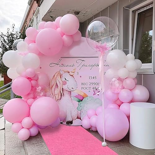 Miniatura 5 de EZLucky Alfombra rosa para fiesta, 2.6 x 15 pies, fieltro no tejido de 130 GSM con adhesivo de doble cara sin rastros, camino de pasillo para bodas,