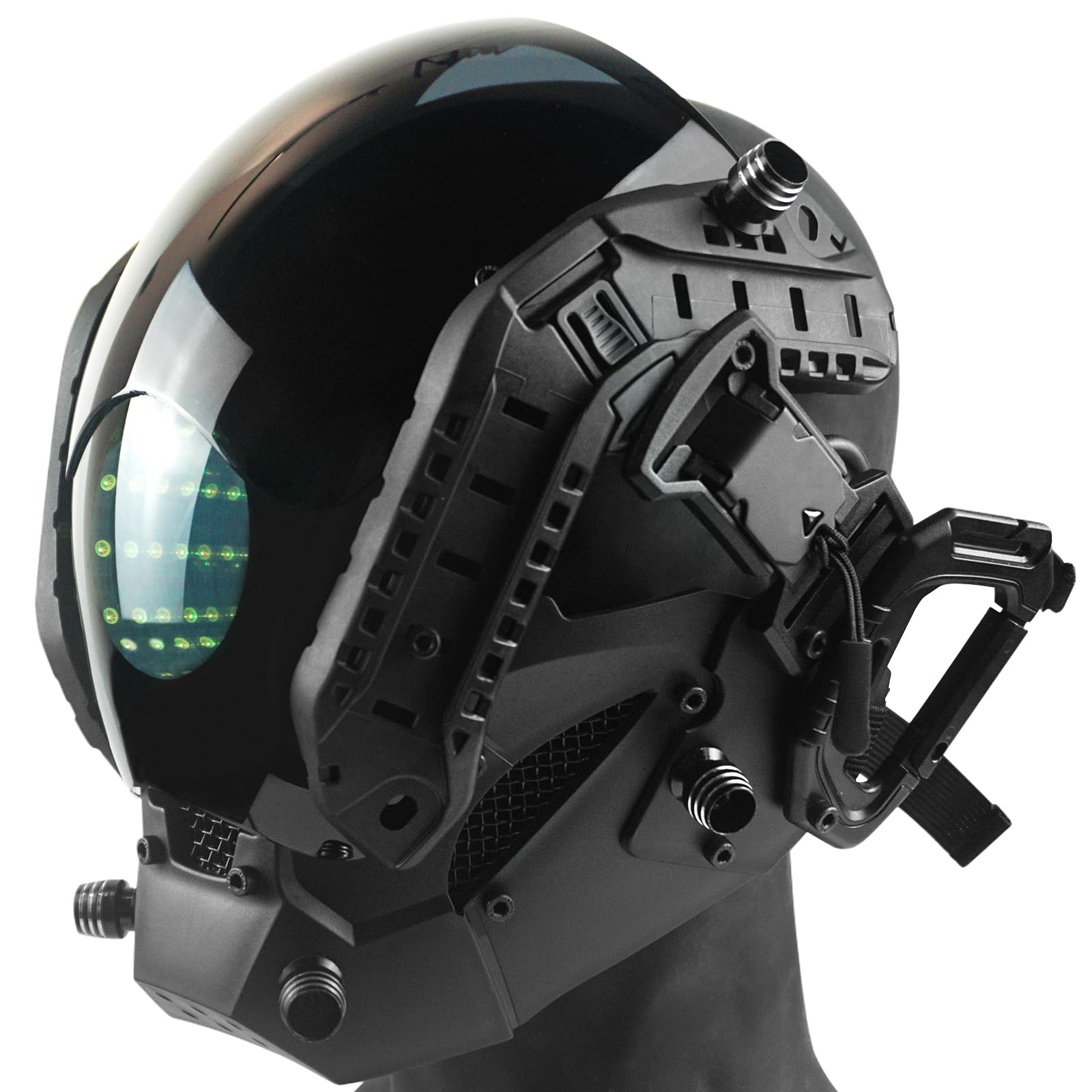 Marikito Punk LED Mask, Eye Of The Abyss Design, Techwear Cosplay Accessory - Image 3