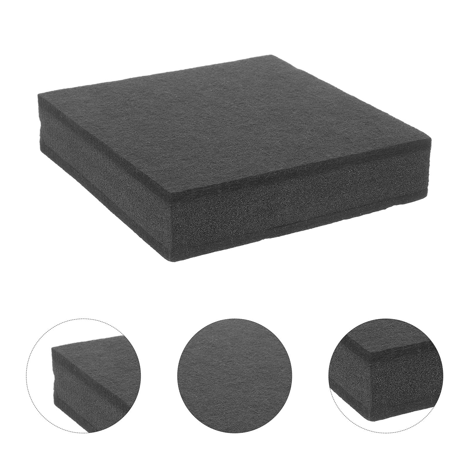 Tappeto Isolante per Batteria e Subwoofer 40x40x4, 6 Cm Nero | Plastica e Gomma, Assorbimento Sonoro e Isolamento Acustico, Protezione Attrezzature, per Prove e Arredo