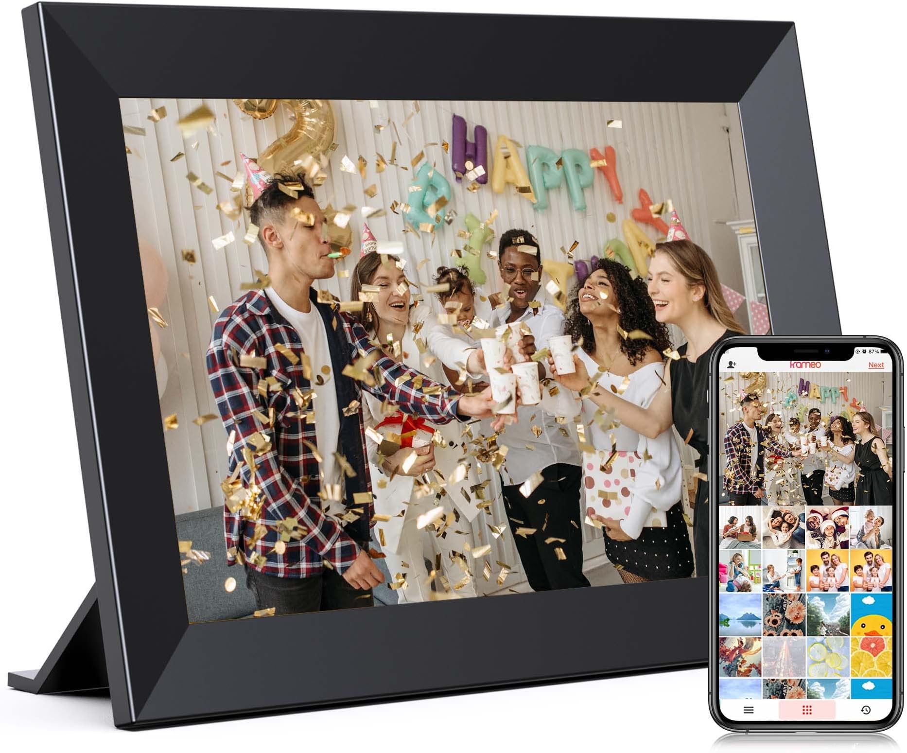 Cadre Photo Numérique FRAMEO 10,1 Pouces, écran Tactile IPS Smart Wifi Cadre Photo Num O 676560