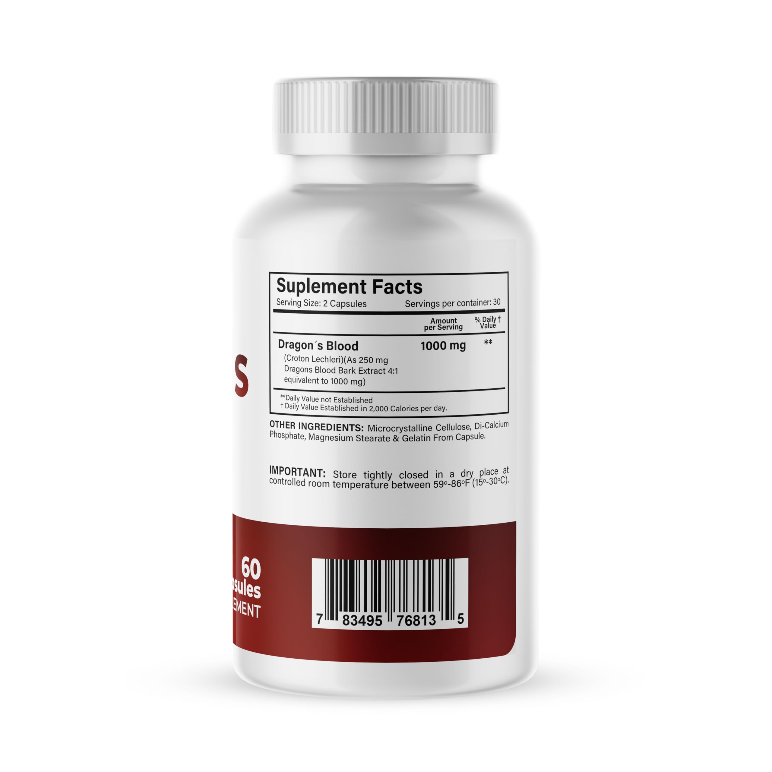 Dragon’s Blood Capsules 1000 mg | Croton Lechleri Extract (Sangre de Grado, Sangre de Drago) | Digestive & Skin Support | 60 Capsules — Amazon image 8