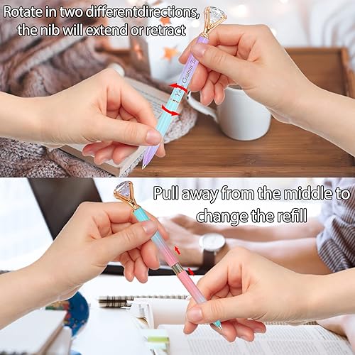 Miniatura 4 de STREADVE Bolígrafos personalizados con nombre, bolígrafo de diamante personalizado, grabado gratis, logotipo, texto, regalos personalizados de