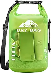 HEETA Bolsa seca à prova d'água para mulheres e homens, mochila leve de armazenamento a seco com capa de telefone para viagem, natação, barco, caiaque, prancha de remo para acampamento, acessórios de