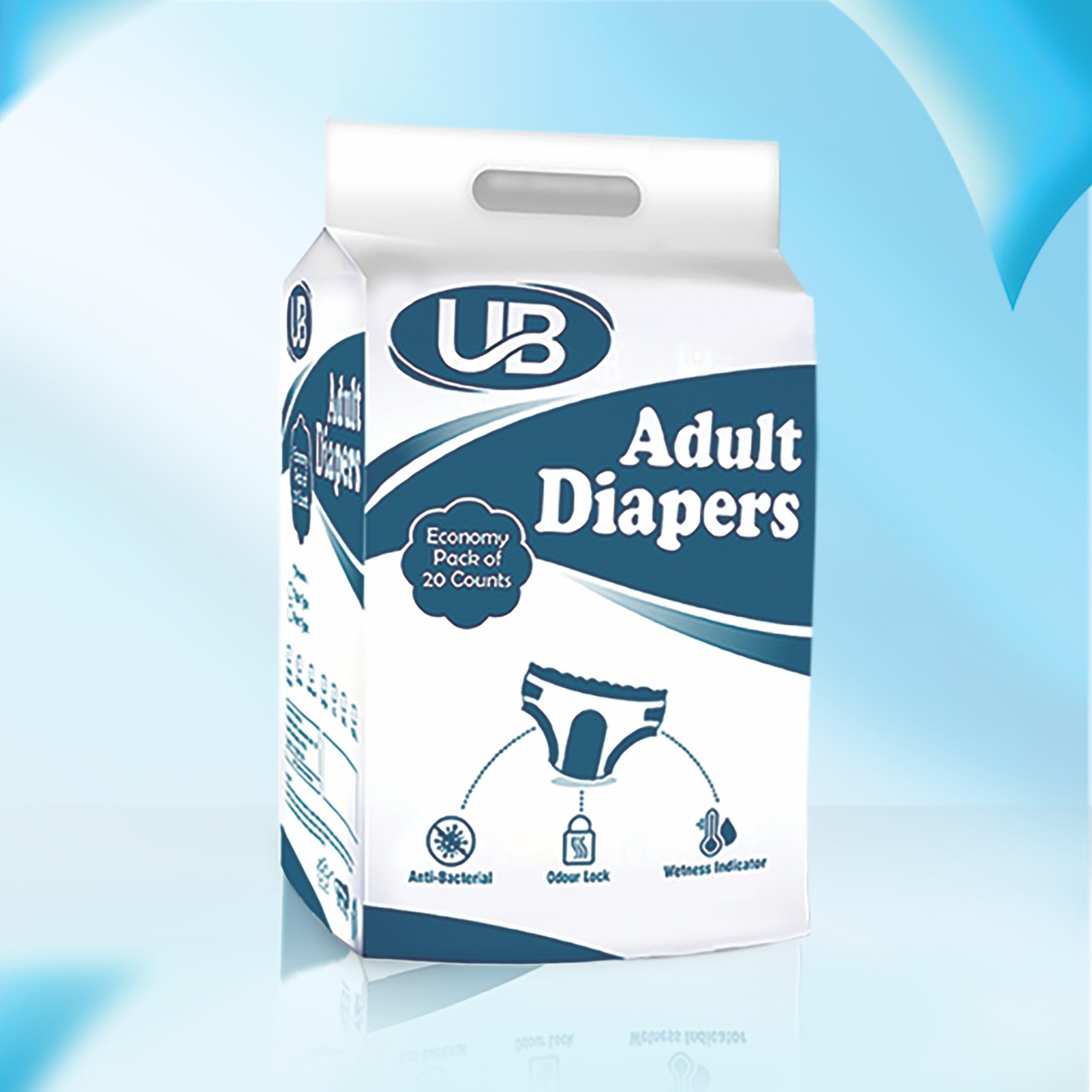 Hygienic Extra Small Adult Diaper Pants Pack Of 20Pcs For Unisex (18-24 Inch) (45-60 Cms)