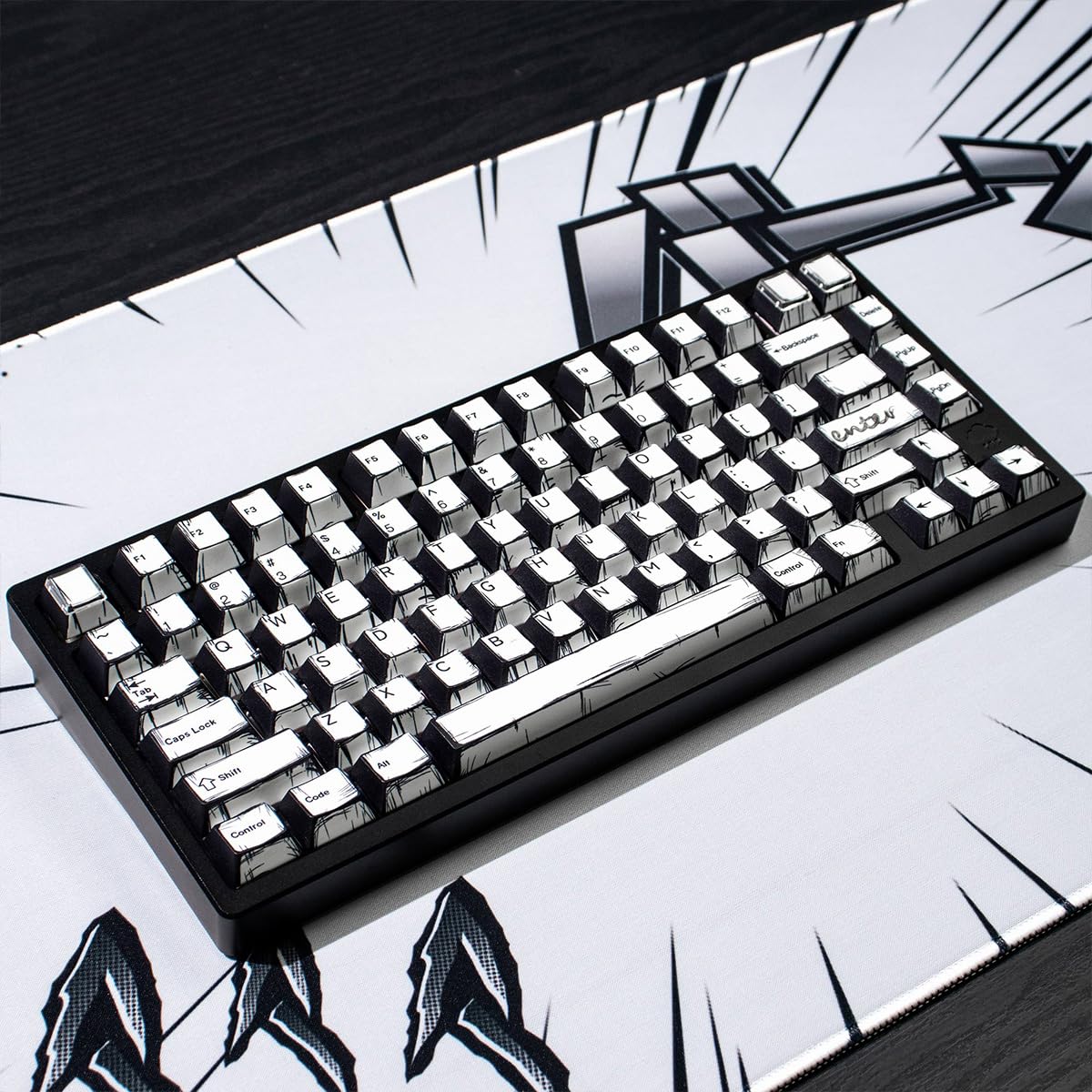 Amazon.com: Retro PBT Keycaps - White Japanese Manga Keycaps Set