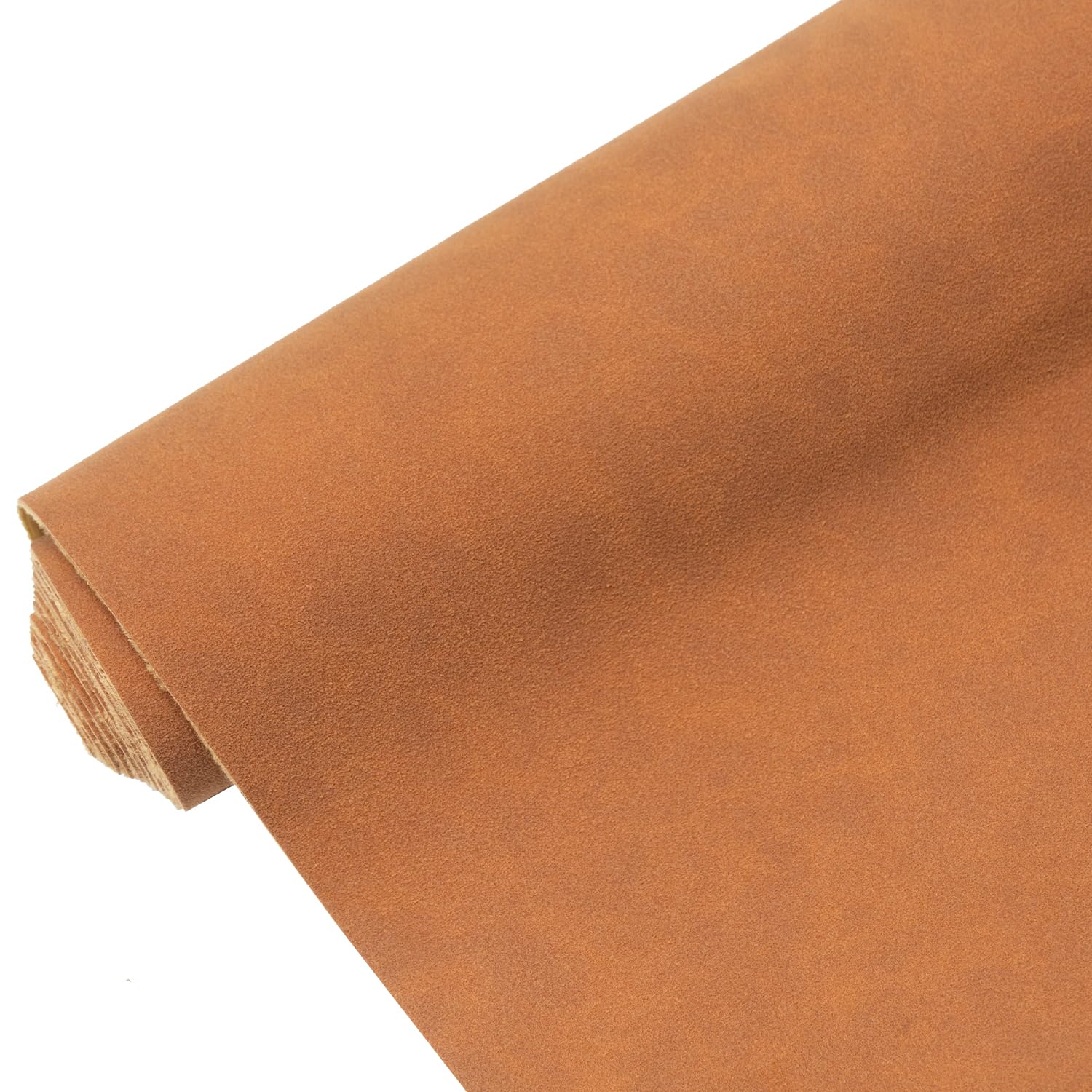 16" x 54" Faux Suede PU Leather Fabric for Crafts, Vintage Vegan Leatherette Fabric for Home Upholstery Handbags Purse DIY Repair Projects-Brown