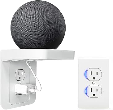 Outlet Shelf, Standard Vertical Duplex Only, Wall Outlet Shelf, 1 pack | Not for Decora, Wall Shelf Organizer for Bathroom Smart Home Space Saving Tools, Electric Toothbrush & Small Accessories