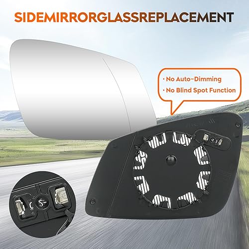Miniatura 9 de Youxmoto Driver Left Side Heated Mirror Glass Replacement for 2009-2019 BMW 228i 320i 328i 330i 335i 428i 430i 435i 440i 535i 550i 640i i3 M2 M3 M4
