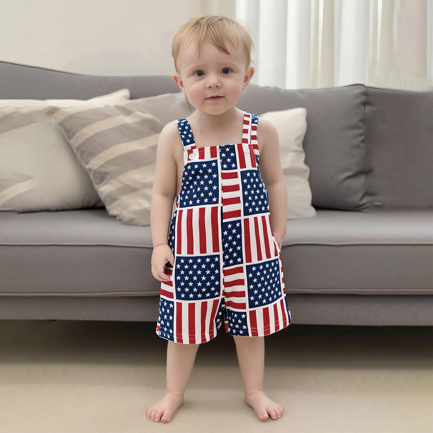 Baby Overalls Infant Boy Girl Overall Shorts Summer Toddler Clothes Cute Suspender Jumpsuit image 2