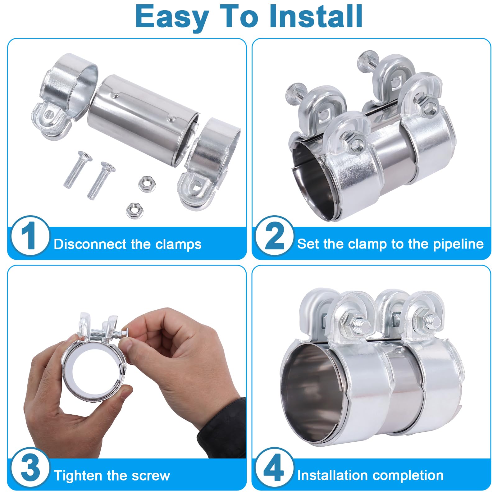 Tubo De Enlace Del Tubo Del Conector Del Medio De Escape De La Motocicleta De 51 Baoblaze Conector De Escape De La Motocicleta