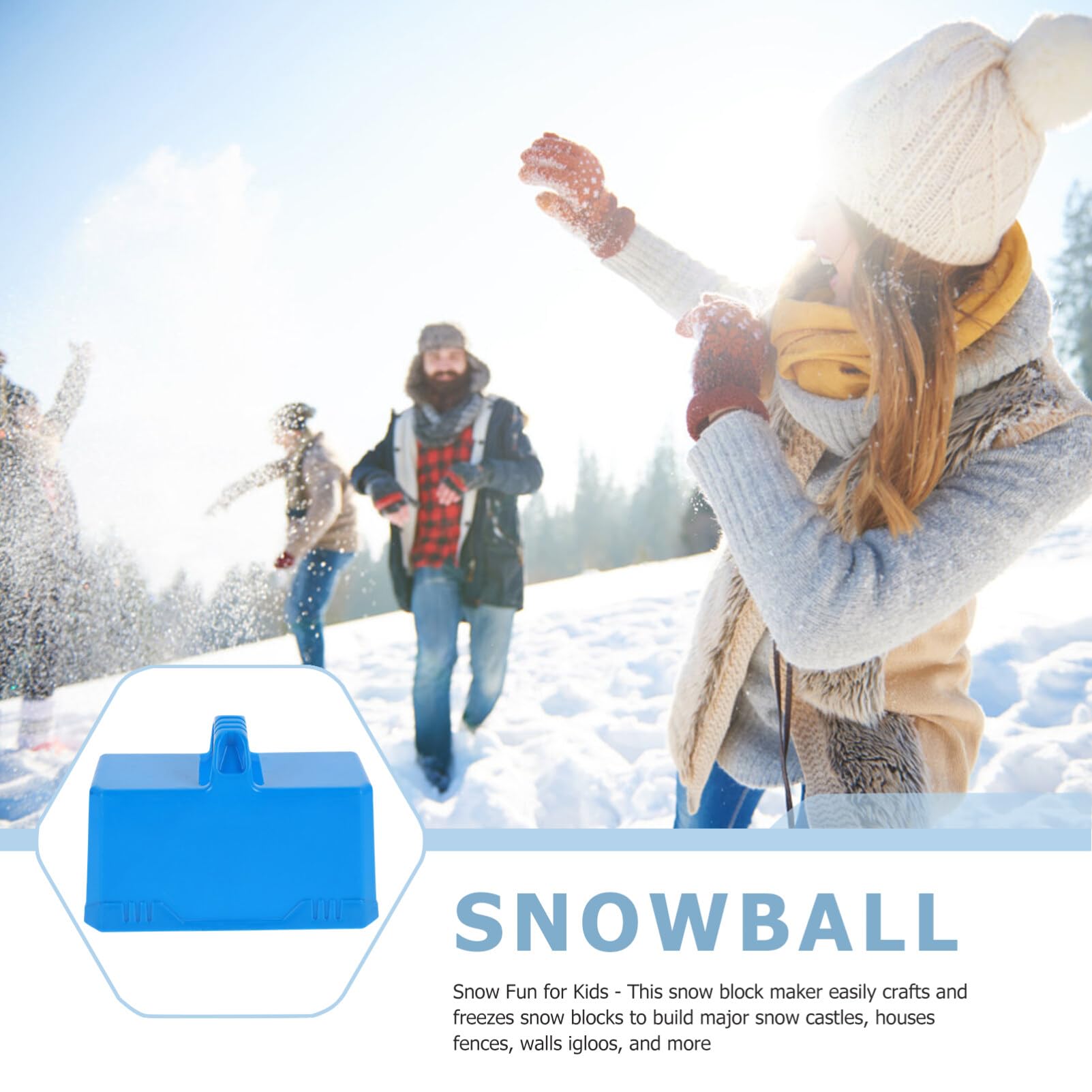 3stücke Schneeziegelform Mit Griff Für Outdoor-Spiel