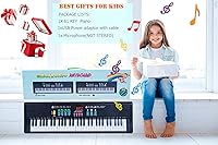 Vista 6 de Piano de teclado eléctrico digital mini música teclados electrónicos 61 teclas niños piano instrumento musical piano juguete con micrófono