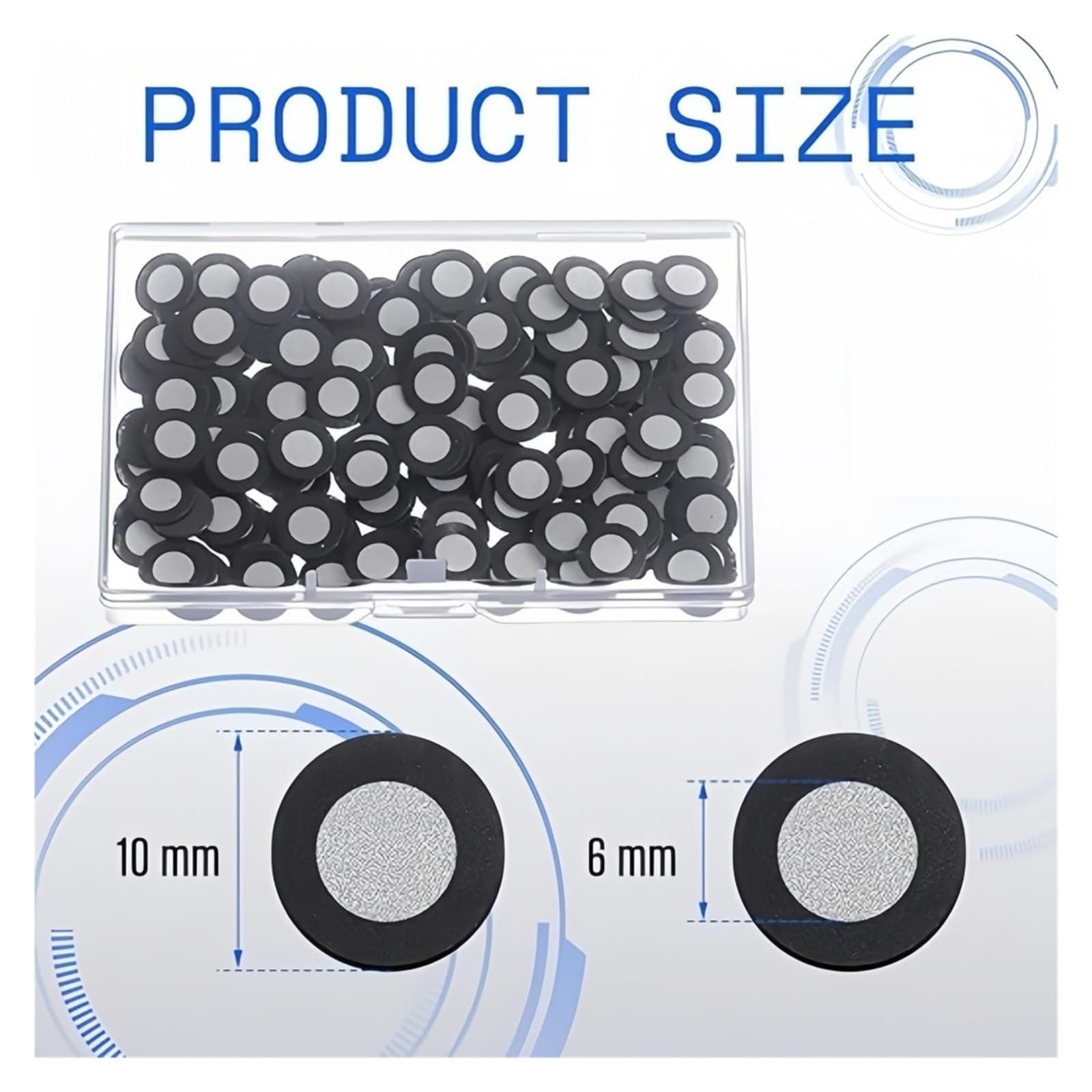 Magnetyczne kropki śledzące 3D, znaczniki pozycjonowania z odbiciem rozproszonym Punkt odniesienia Cele skanowania (wewnętrzne 6,0 mm/zewnętrzne 10 mm)(500PCS)