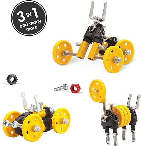 Miniatura 8 de Juguetes de construcción de vástago de vehículo, juguete educativo para construir tu propio robot para niños de 6, 7, 8, 9 años o más, kit de