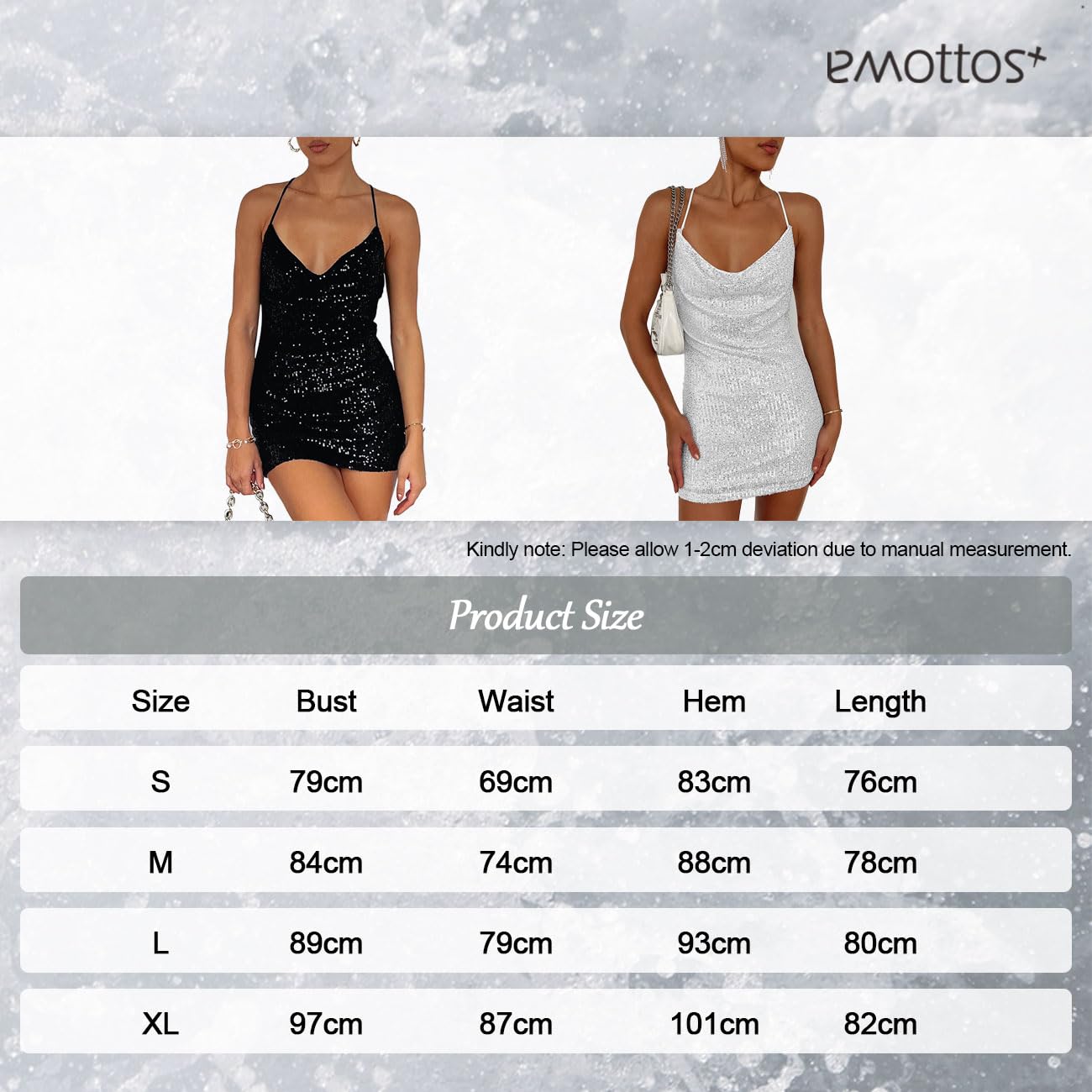 Vestido Mini con Lentejuelas y Purpurina, Vestidos Sexy Espalda con Cuello Halter y Forro, Vestido cóctel Brillante Lentejuelas de Leopardo sin Tirantes(Caqui/Negro/Plateado, Tallas S-XL)
