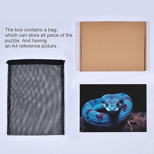 Miniatura 6 de Qilmy Rompecabezas de serpiente de maíz rojo para adultos de 1000 piezas, rompecabezas para adultos de 1000 piezas desafiantes para niños,