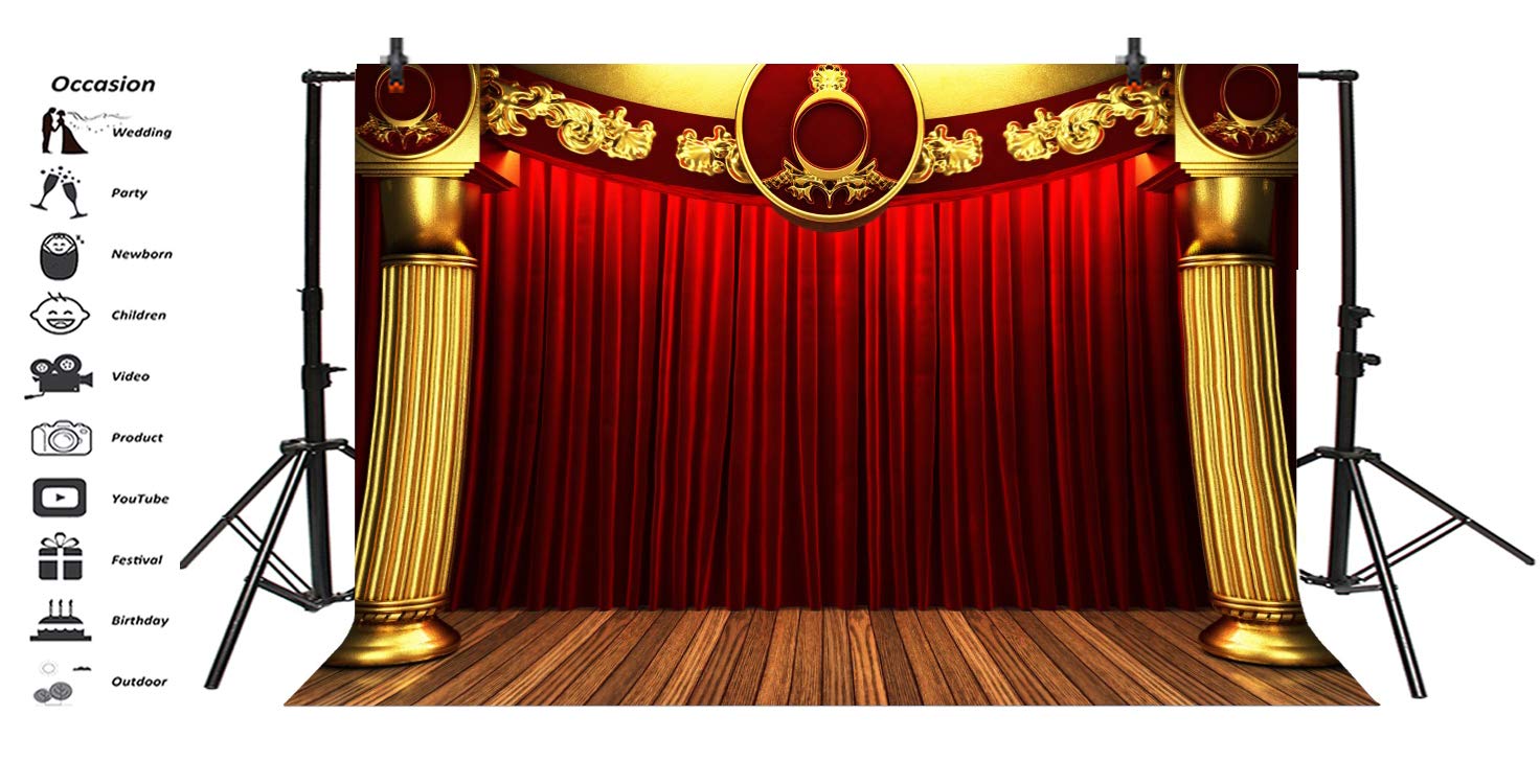 ABPHOTO Polyester Super Stage Indoor Backdrop Photo Studio Background Studio Props 5x7ft - View #4