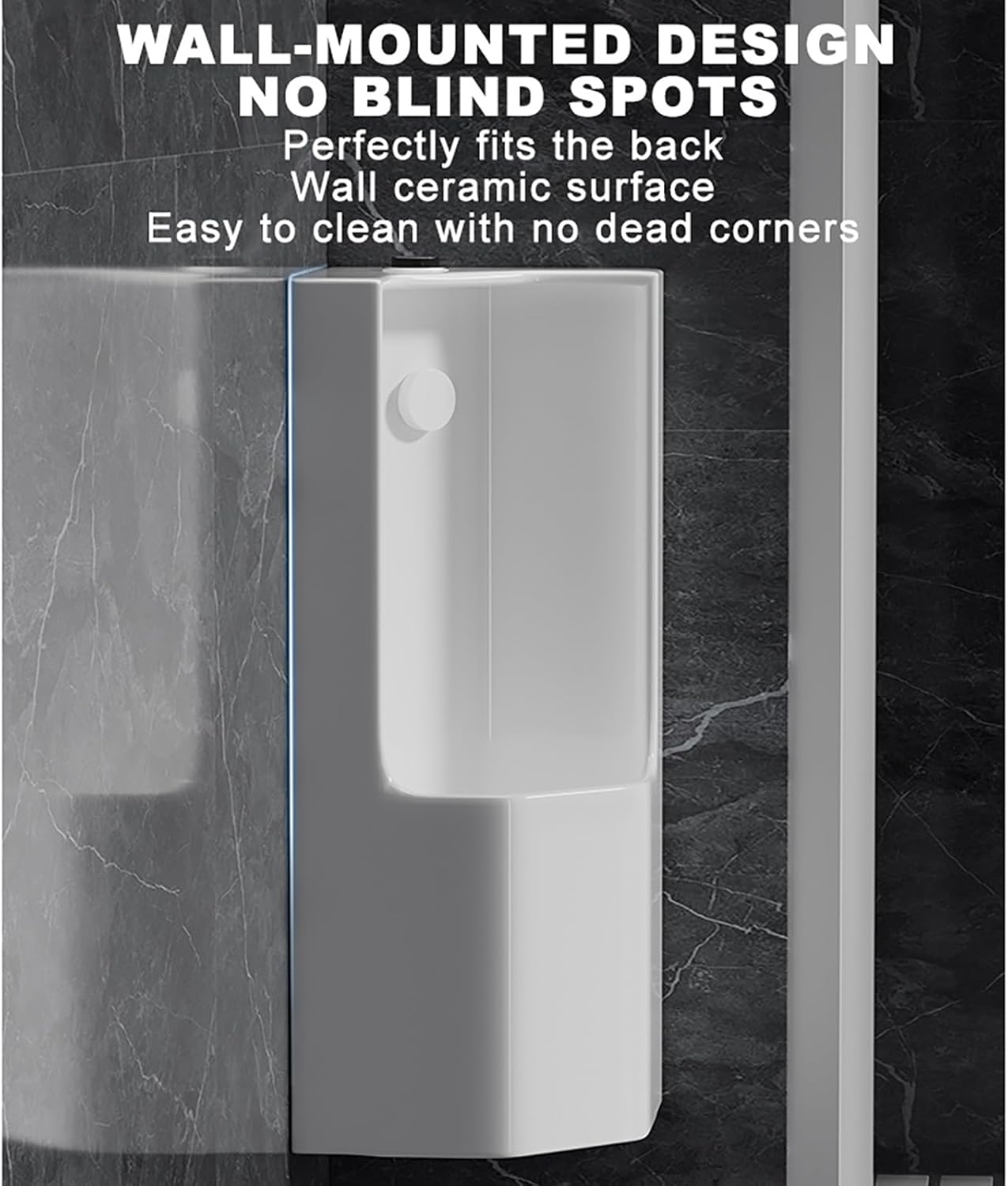 Wall Mounted Urinals for Men Spill Proof,Universal Washout High Efficiency Urinal,Spray Head Intelligent Sensor,for Bathrooms Hotels.(24.5x31.6x59.5cm)