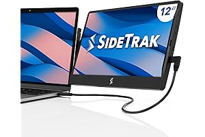 Swivel 12.5" Portable Laptop SideTrak Magnet Attachable Monitor Extender
