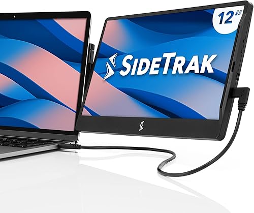 SideTrak Monitor Portátil Giratorio de 12.5" para Laptop, Bisagra Giratoria Patentada, Extensor de Pantalla de Laptop | Pantalla Dual FHD con
