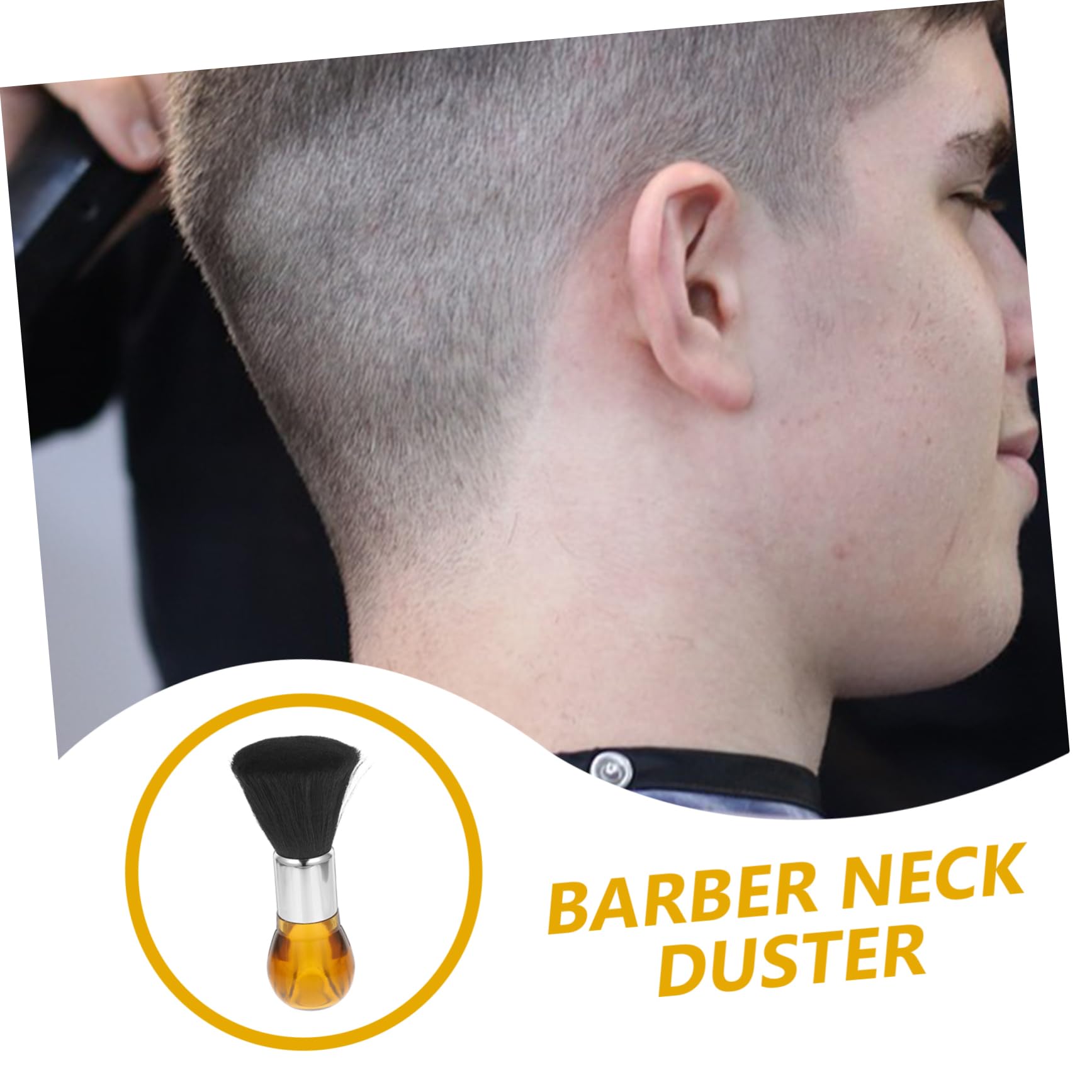 TOVINANNA Male Shaving Brush Soft Fiber Brush Barber Neck Duster Hair Salon Hair Duster Ergonomic Handle