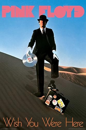 Buyartforless Buy Art For Less - Póster artístico con licencia oficial de Pink Floyd Wish you Were Here 1975 Record Man, 36 x 24 pulgadas, impresión