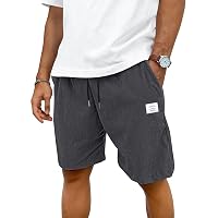 TARAINYA Velluto a Coste Pantaloncini Uomo Cotone Coulisse Estivi Causal Pantaloni