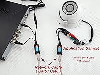 Vista 3 de Evertech 20 pares (40 piezas) 8MP HD-CVI AHD TVI y analógico pasivo video audio audio Balun transmisor de datos a través de cable UTP
