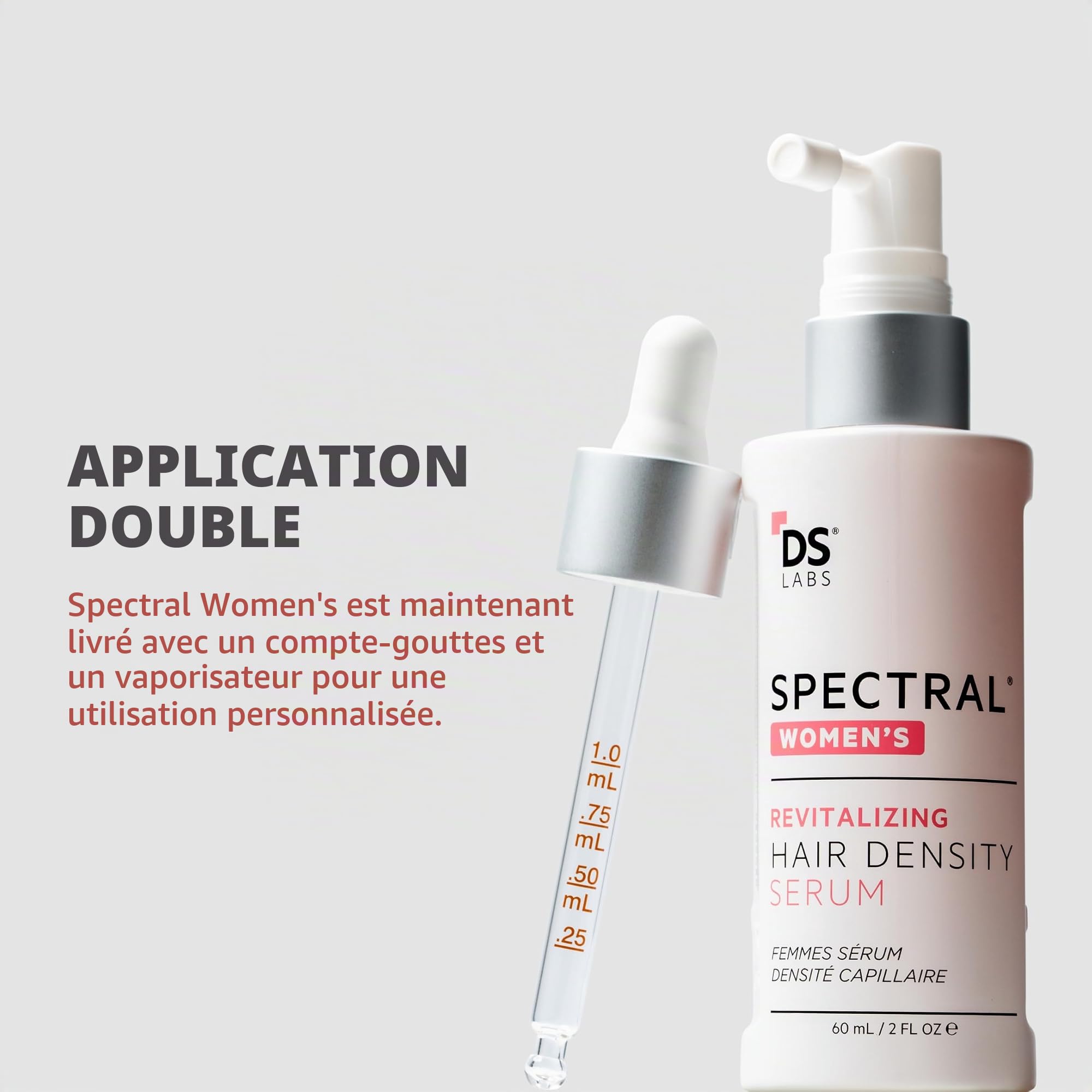 DS Laboratories Spectral.CSF - Thérapie anti-âge pour femmes pour cheveux clairsemés, 60 millilitres