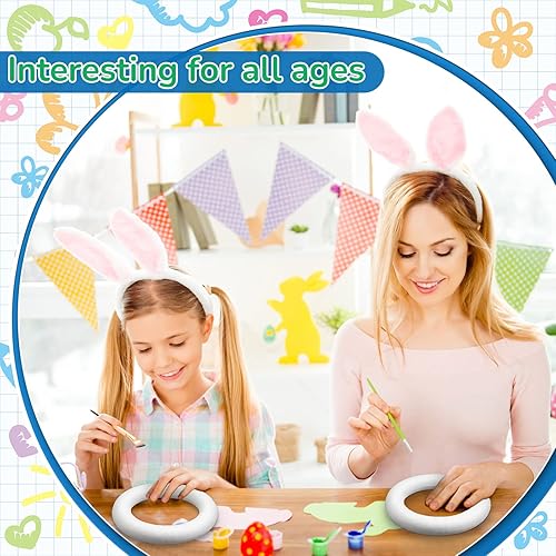 Miniatura 5 de 24 formas de corona de espuma de 6 pulgadas para manualidades, anillos de círculos de espuma, corona pequeña, anillo de espuma de poliestireno para