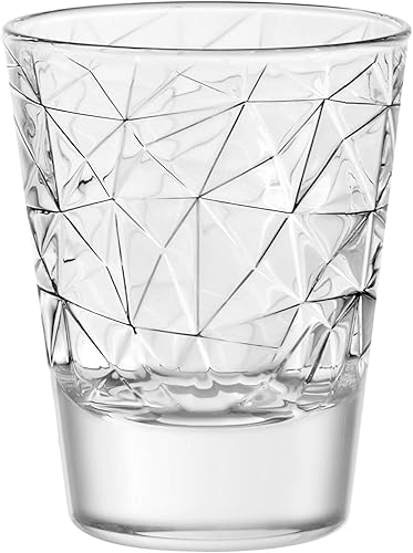 Barski - Vaso europeo - Vasos de chupito de whisky - Diseño artístico - 2.6 oz - Juego de 6 - Fabricado en Europa