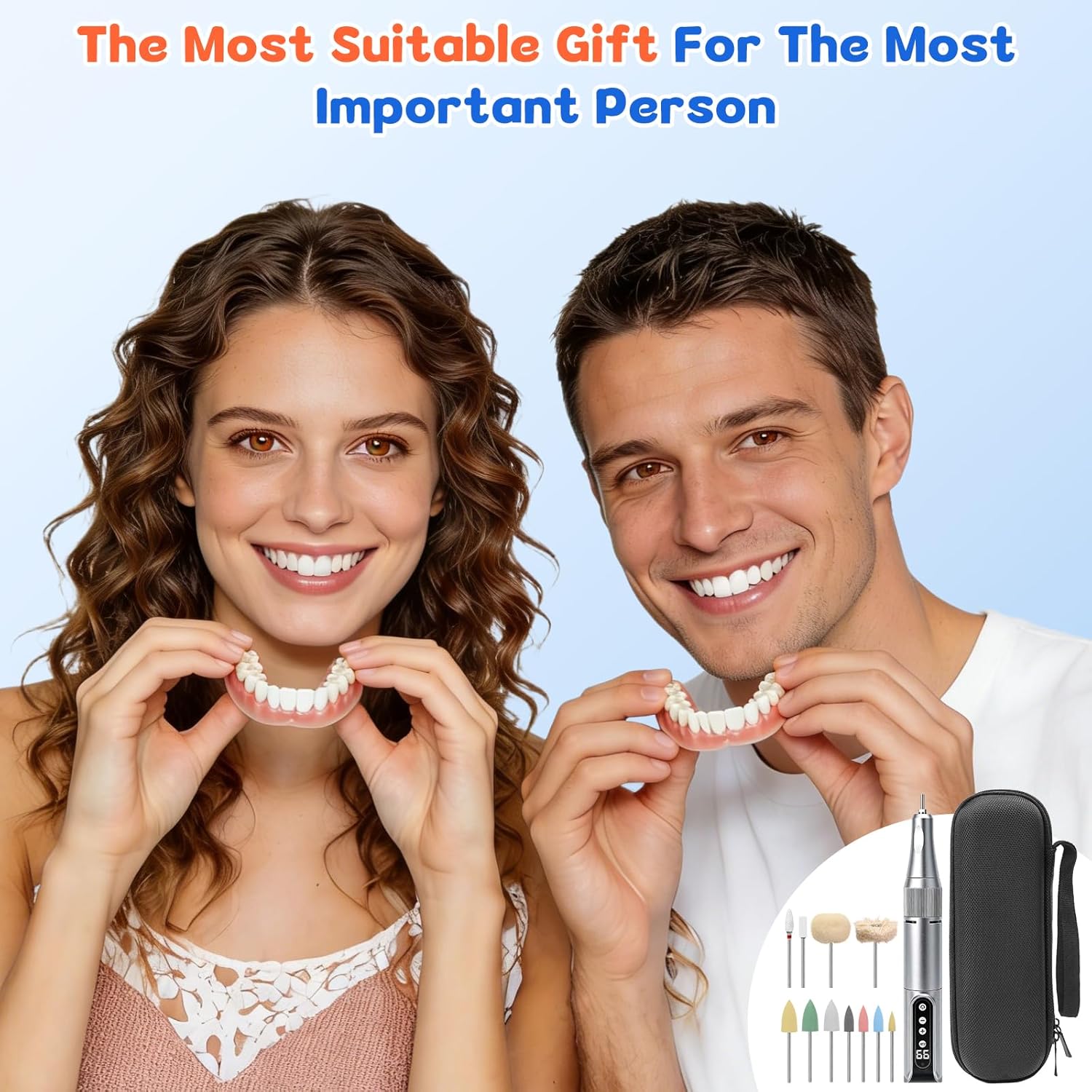 Cordless USB Polishing Machine,35000RPM Mini Polisher Kit with 11 Attachments for Gently Smooths Edges,After Repair Cleaning Creating,Removes Stains,Polishing Head Set with Instructions & Case