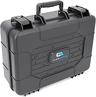 Vista 9 de CASEMATIX Funda de viaje para proyector de carcasa rígida compatible con proyectores Epson VS250 SVGA, VS350 XGA, VS355 WXGA con cable HDMI