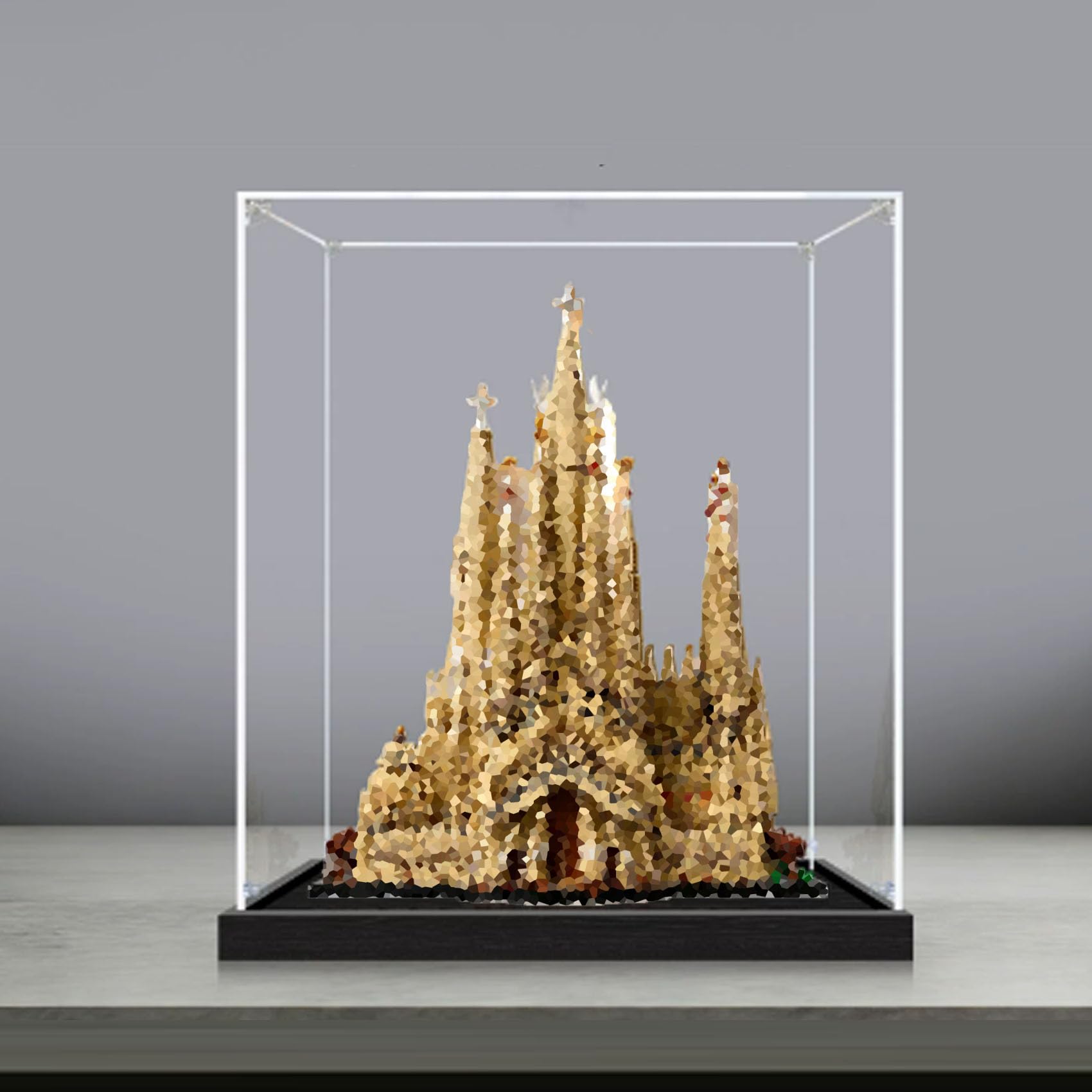 Dustproof acrylic Display Case for Le-go 21065 Cathedral Model (display box only) (StyleA 2mm)