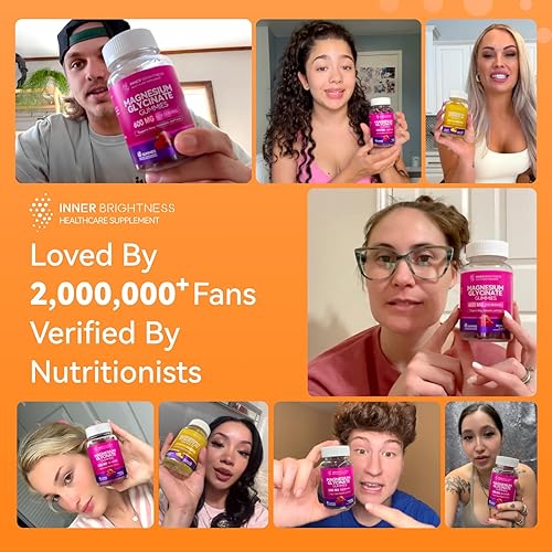 Miniatura 2 de Gomitas de glicinato de magnesio 600mg, sin OMG, sin gluten, gomitas de magnesio para adultos y niños, sueño, relajación y enfoque, sabor a naranja,