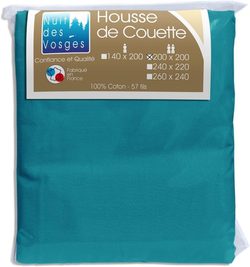 Cotoval Plain Dyed Cotton Canard Duvet Cover 200 x 200