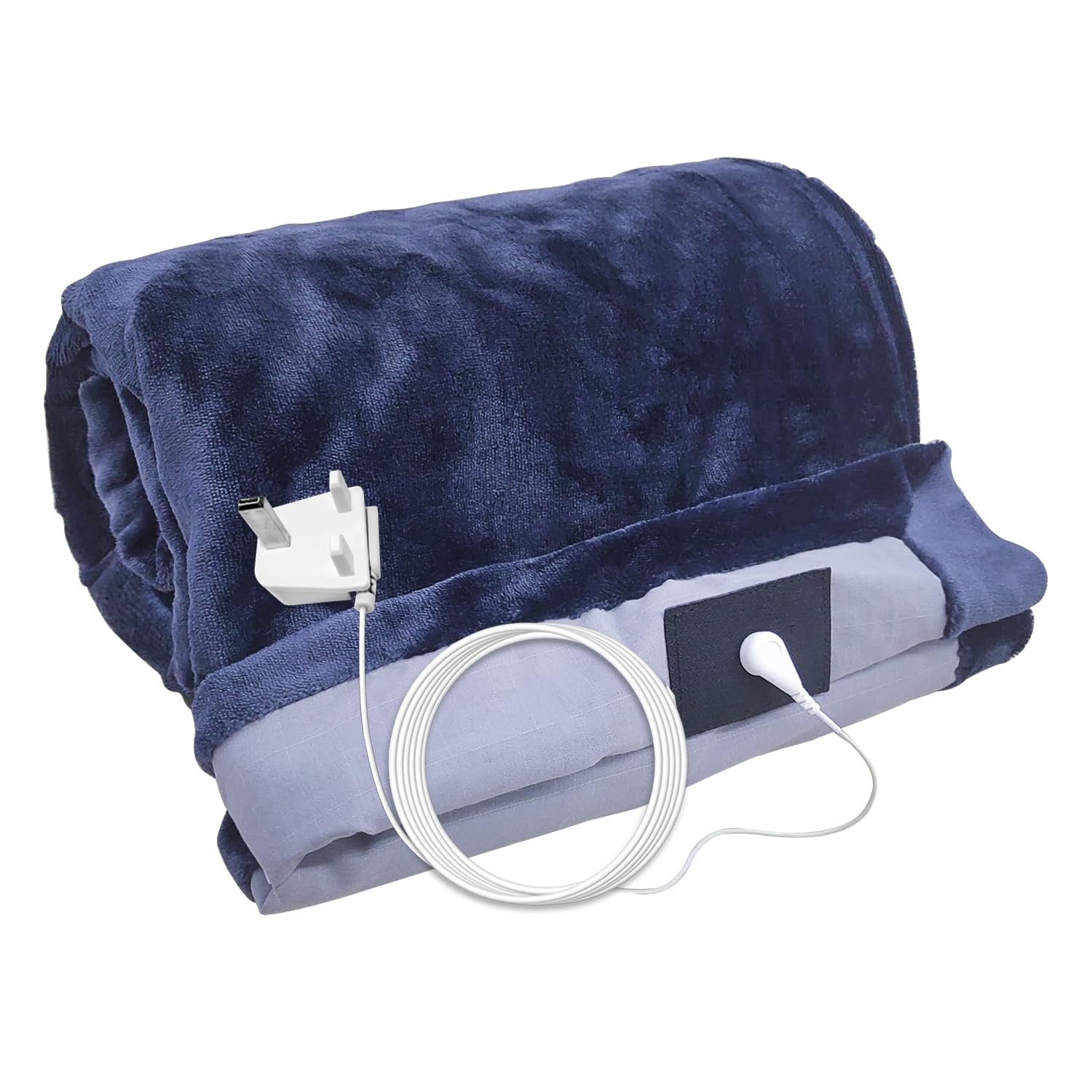 MYFUTUNITY Grounding Blanket 79x55 inch, 95% Cotton, 5% Silver, Single Layered, Blue, Helps Better Sleep, Pain Relief, Anxiety Relief