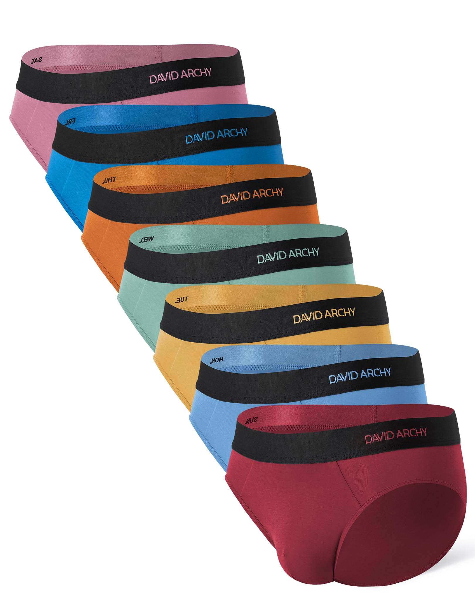 DAVID ARCHY Bamboo Rayon Briefs 7-Pack