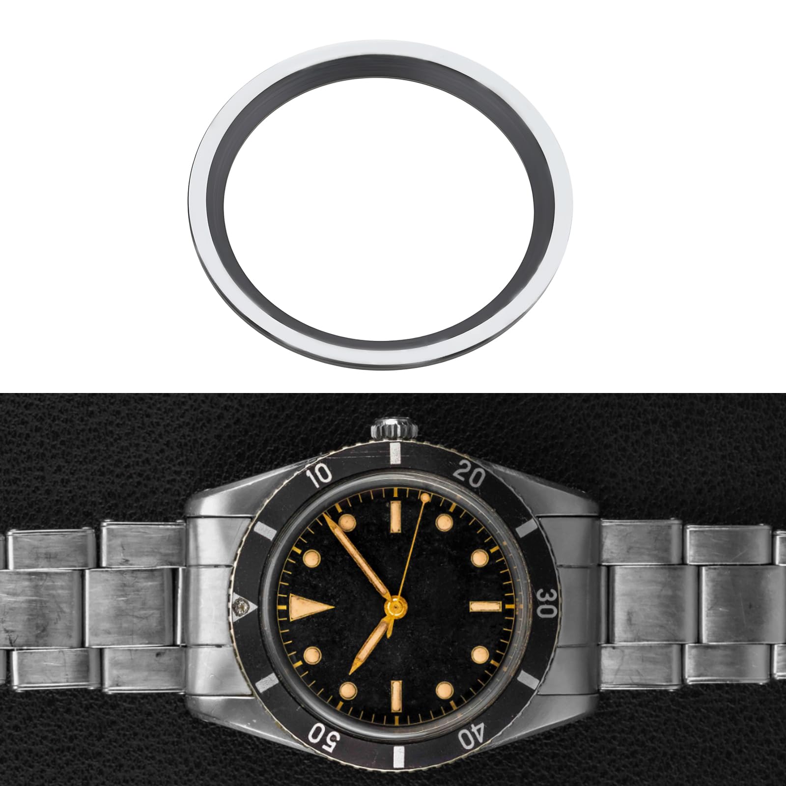 Insert de Lunette Compatible avec Rolex Les Montres Submariner pour Les Numéros de Boîtier 116610 Et 116800