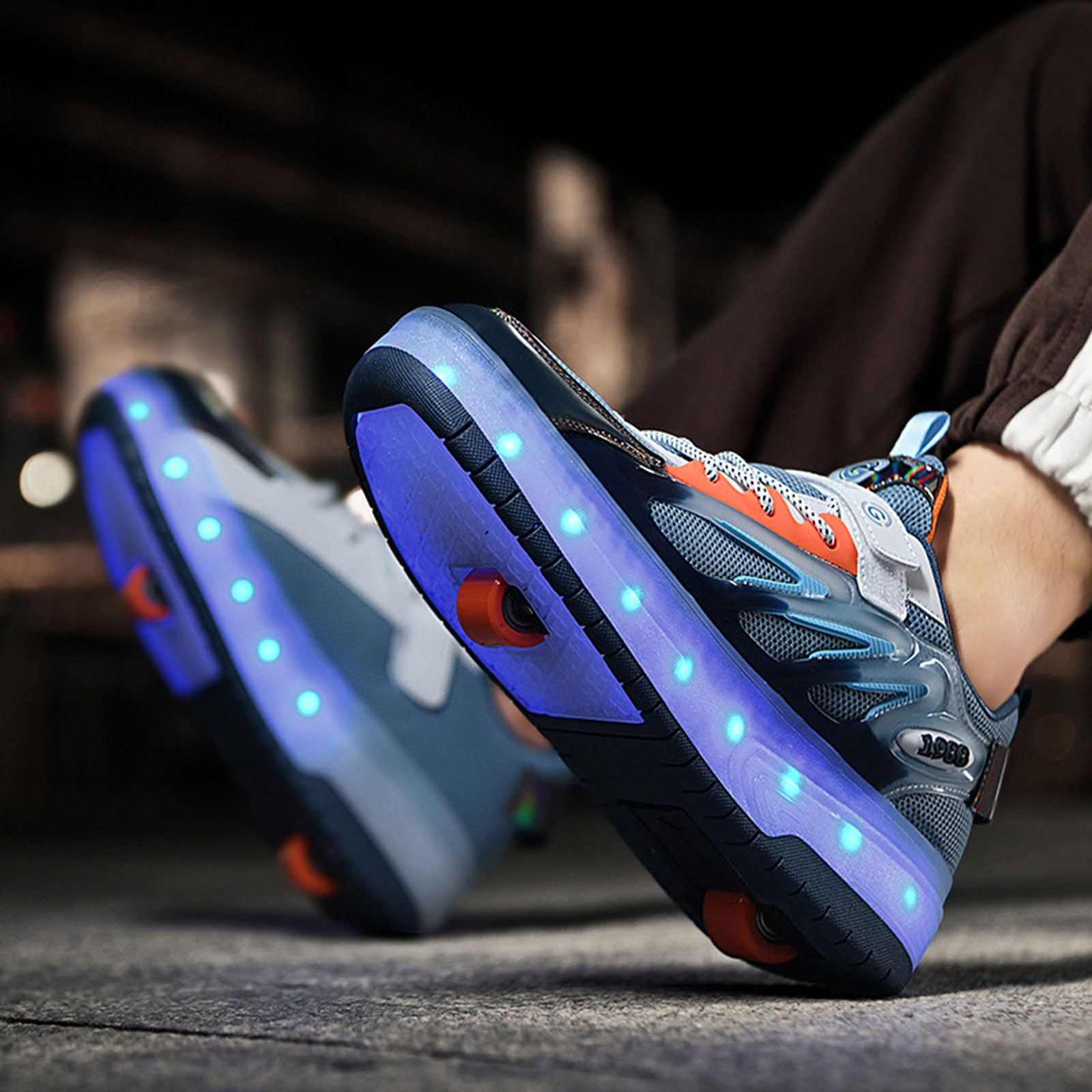 Scarpe con Rotelle Bambino Bambina,Sneakers Retrattile Doppia Ruote,Scarpe con Rotelle Luce Bambina Sportive,con 2 Ruote,LED Luce,per Pattinaggio,Feste,Compleanni,Natale