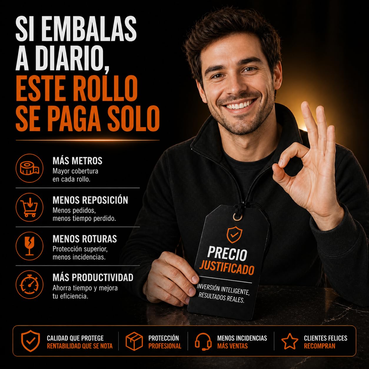 Rotolo di plastica a bolle grande 1,20 x 200 m (240 m²) | Carta a bolle Imballaggio professionale per traslochi, spedizioni, Ecommerce e oggetti fragili | Rotolo bolle XXL resistente 7 kg (1)