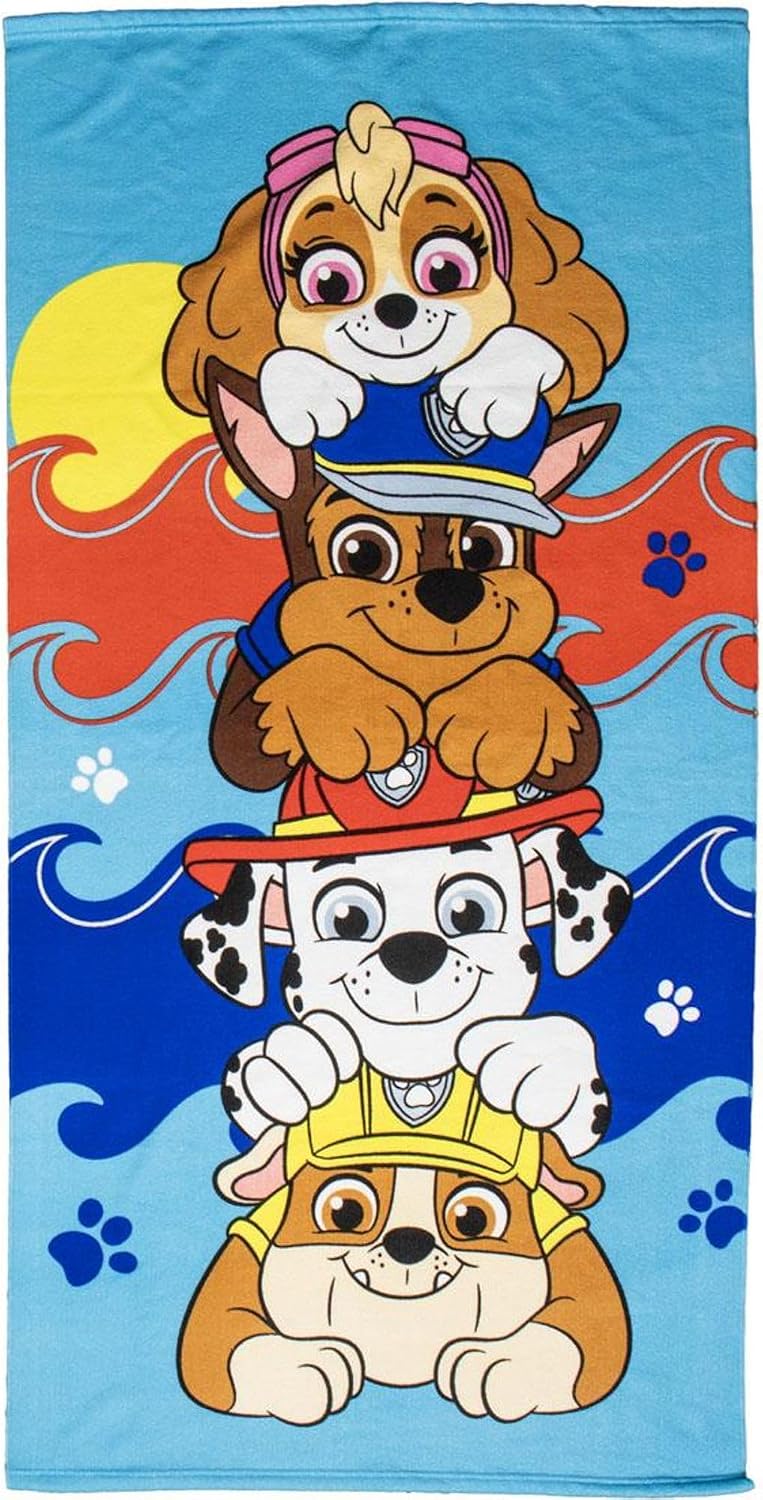 CERDÁ LIFE'S LITTLE MOMENTS Paw Patrol Kids Towel Set with Bag, Bath Towel and Storage Bag for Little Fans