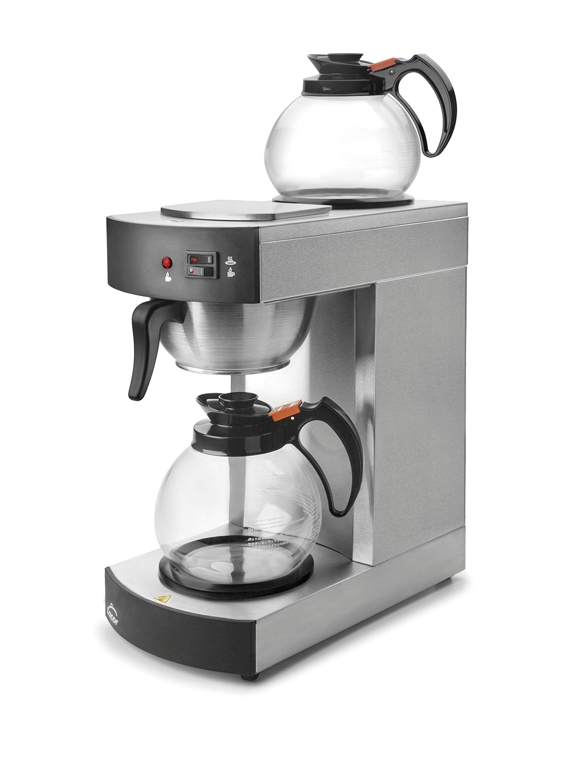 Lacor 69272 - Cafetera Eletrica Con 2 Jarras 2100w 1, 8Litros - Gris | Para un café intenso en casa; con 1,8 L de capacidad, ideal para cocina profesional y uso diario en casa, versátil y duradero