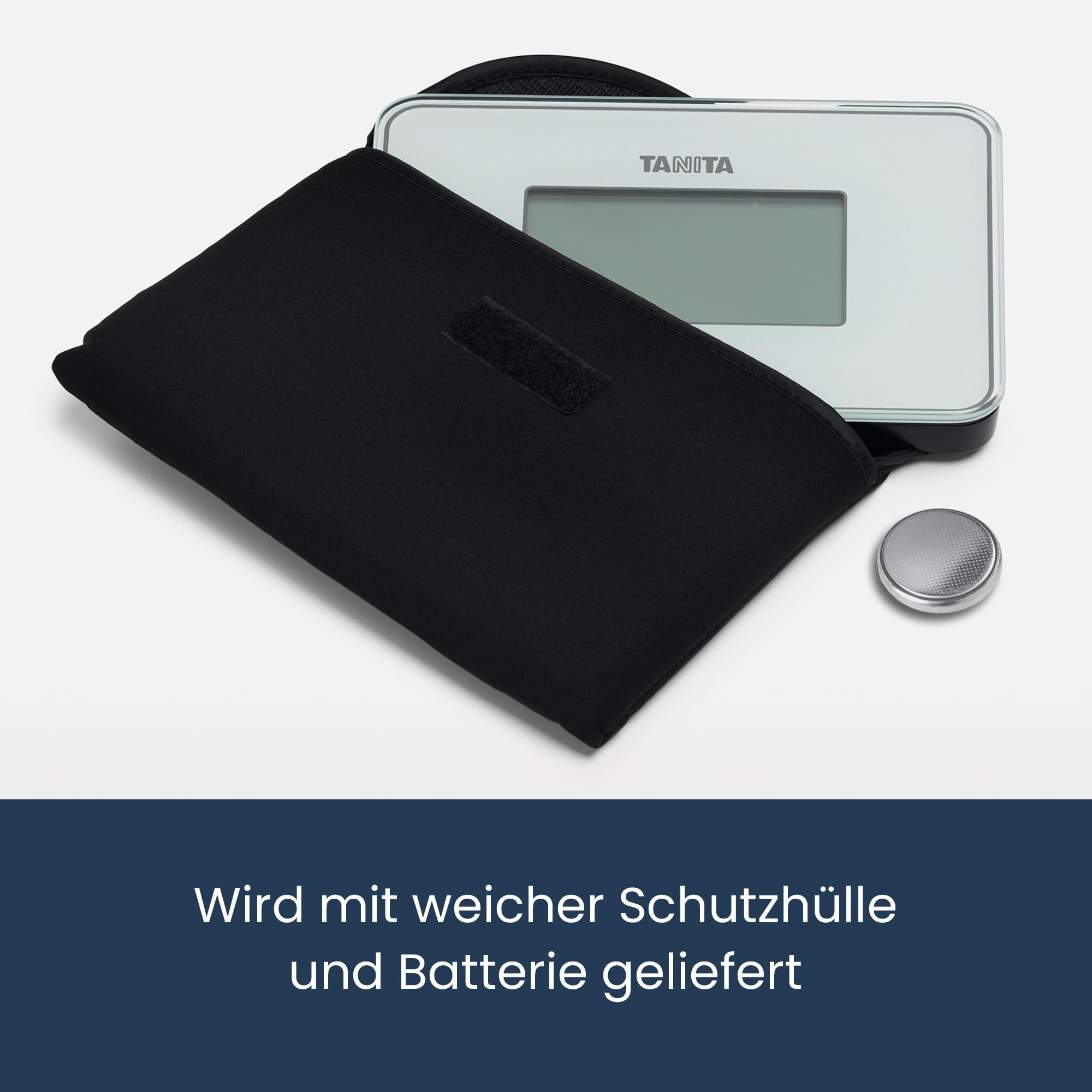 TANITA HD-386 Kleinste digitale Personenwaage der Welt, ideal für Reisen, Perlmuttweiß
