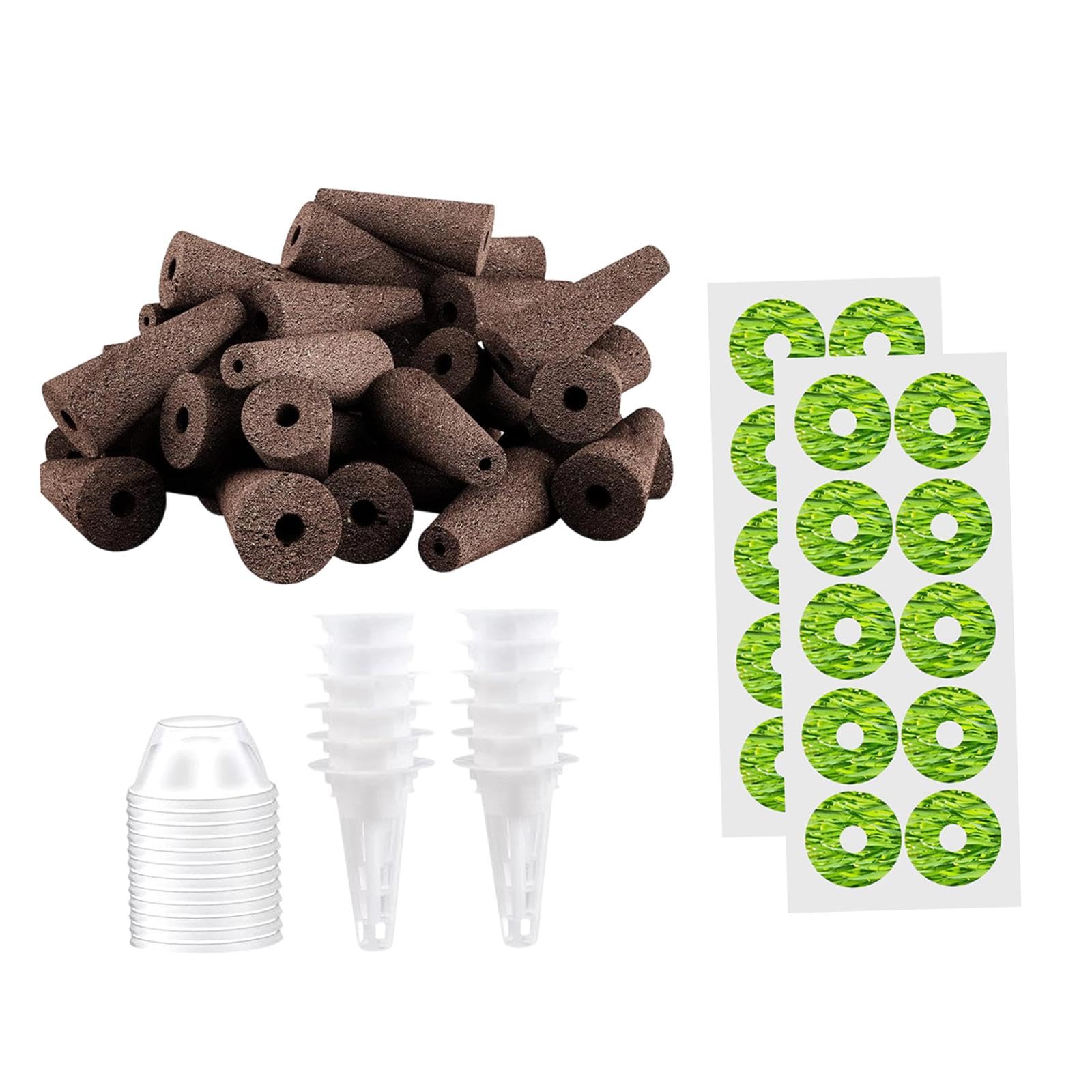 CALANDIS 20 Pieces Grow Sponges Easy to Use Root Growth Sponges for Lettuce Vegetable-image-15