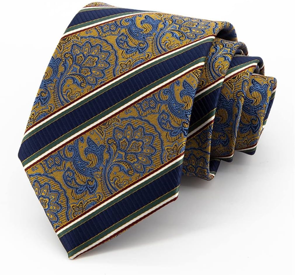 GDDZA メンズ ビジネス 着こなし イエロー 個性的 ファッション ブルー 大柄 アクセサリー 襟