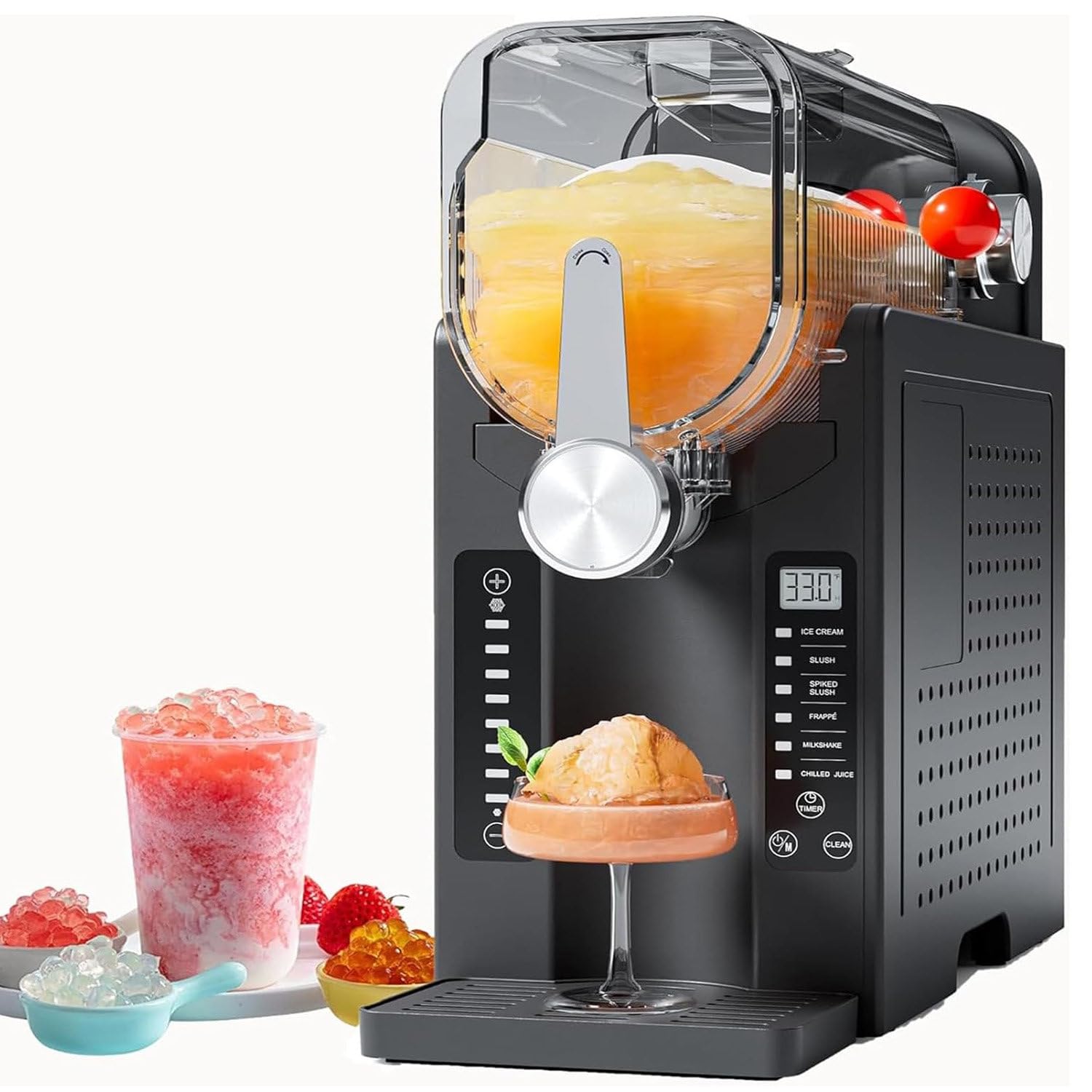 Macchina per granite per la casa, senza ghiaccio, con pulizia automatica, prenotazione con un solo tocco e 6 programmi preimpostati, macchina per bevande ghiacciate per margarita, milkshake, frappé